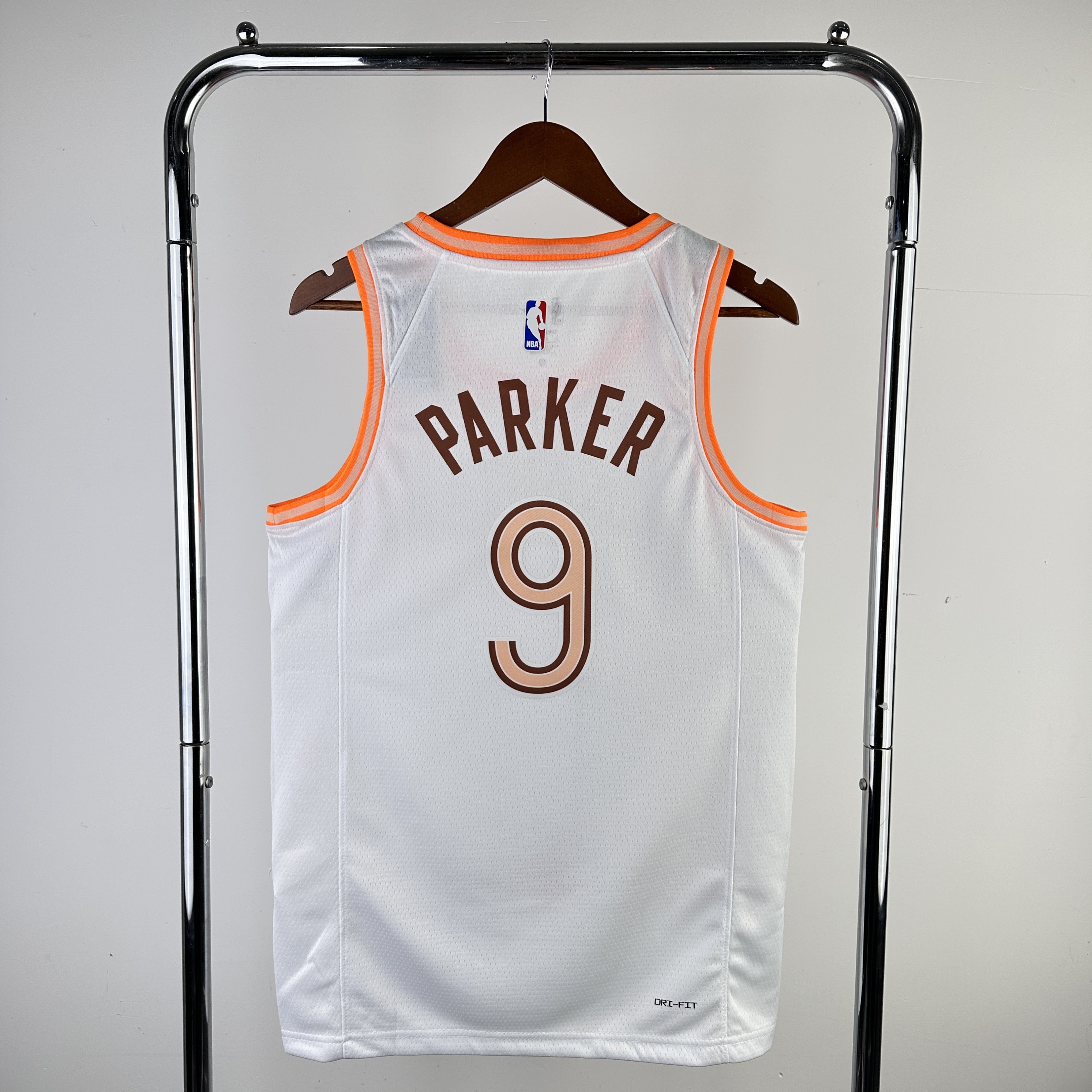 Men San Antonio Spurs 9 Parker White City Edition Nike 2024 NBA Jersey